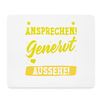 Malle NICHT ANSPRECHEN Mallorca Party Lustig - Mousepad (Querformat) - Weiß - Vorne