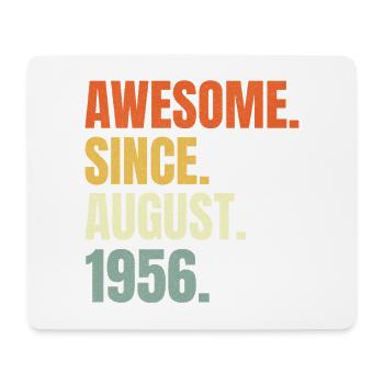 awesome since august 1956 birthday - Mouse Pad (horizontal) - white - Front