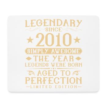 16. Geburtstag Vintage Jahrgang 2010 Geschenk - Mousepad (Querformat) - Weiß - Vorne