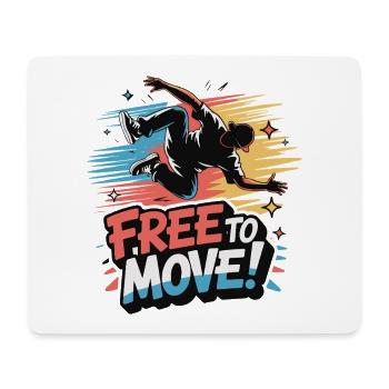 Libre de bouger Danse Burst - Tapis de souris (format paysage) - blanc - Devant