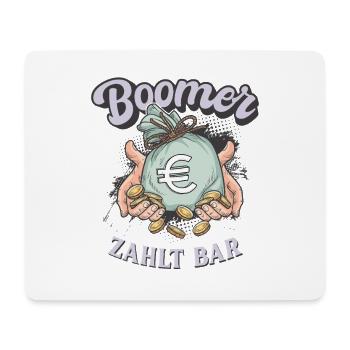 Boomer zahlt bar – Lustiges Bargeld Motiv - Mousepad (Querformat) - Weiß - Vorne