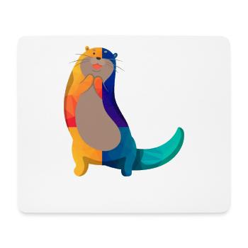 Seeotter Cartoon - Mousepad (Querformat) - Weiß - Vorne
