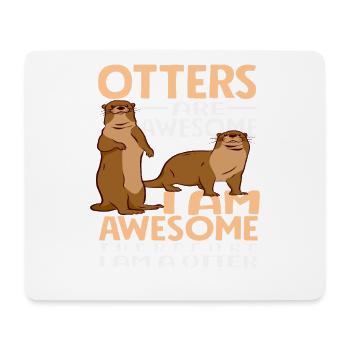 Seeotter Cartoon I'm Awesome - Mousepad (Querformat) - Weiß - Vorne