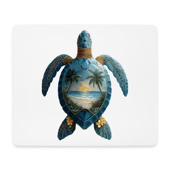 Turtle Waves Surf Turtle Surfer Turtles - Mouse Pad (horizontal) - white - Front