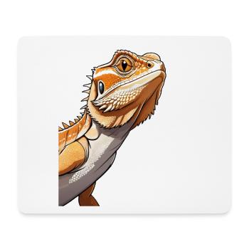 Bearded Dragon Orange Illustration - Mouse Pad (horizontal) - white - Front