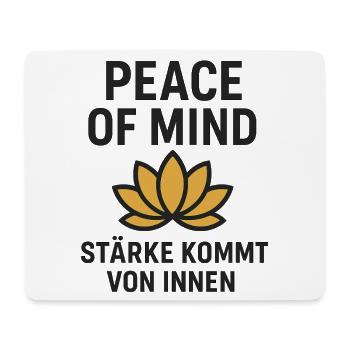 Zen-Lotus Frieden und Innere Kraft - Mousepad (Querformat) - Weiß - Vorne