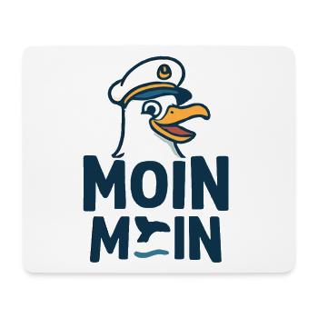 Kapitänsmöwe MOIN MOIN Motiv - Mousepad (Querformat) - Weiß - Vorne