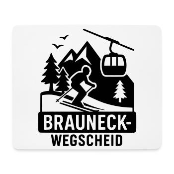 Brauneck Wegscheid Skis - Mouse Pad (horizontal) - white - Front