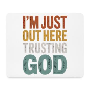 I Trust God Motif - Mouse Pad (horizontal) - white - Front