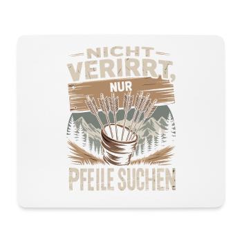 Bogenschießen Design für Bogenschütze und Parcours - Mousepad (Querformat) - Weiß - Vorne