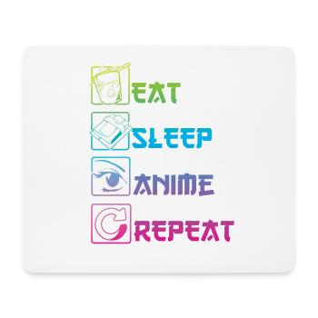 EAT SLEEP ANIME REPEAT - Mouse Pad (horizontal) - white - Front