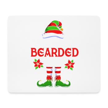 Elf Elf Cadeau de Noël Barbe Barbu Coiffeur - Tapis de souris (format paysage) - blanc - Devant
