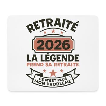 Retraité 2026 Ce N’est Plus Mon Problème Humour - Tapis de souris (format paysage) - blanc - Devant