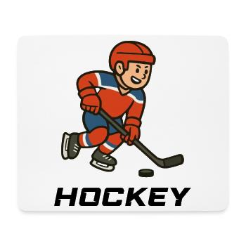 Hockey young professional in puck use - Mouse Pad (horizontal) - white - Front