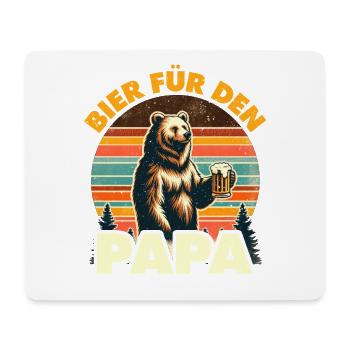 Werdender Vater BIER FÜR DEN PAPA Lustiges - Mousepad (Querformat) - Weiß - Vorne