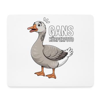 Ganskörperfoto Lustige Gans Wortspiel - Mousepad (Querformat) - Weiß - Vorne