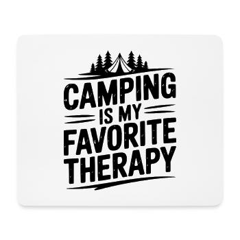 Camping ist meine Lieblingstherapie - Mousepad (Querformat) - Weiß - Vorne
