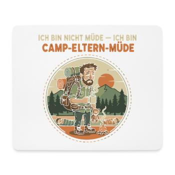 Camp Parents Tired Illustration - Mouse Pad (horizontal) - white - Front
