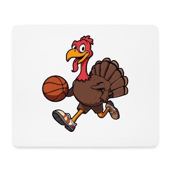 Thanksgiving Türkei Basketball spielen - Mousepad (Querformat) - Weiß - Vorne