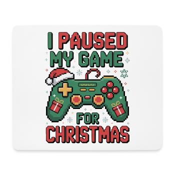 Pausiertes Spiel Weihnachten Gaming Weihnachten - Mousepad (Querformat) - Weiß - Vorne