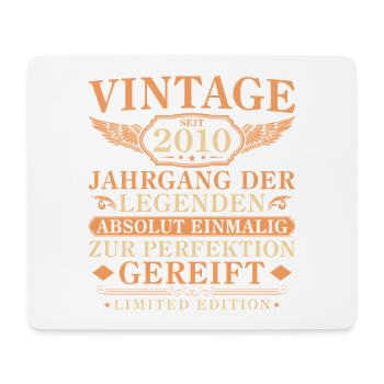 Vintage seit 2010 Jahrgang - 16. Geburtstag - Mousepad (Querformat) - Weiß - Vorne