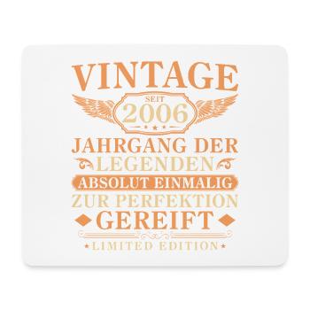 Vintage seit 2006 Jahrgang - 20. Geburtstag - Mousepad (Querformat) - Weiß - Vorne