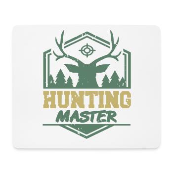 Hunting Master Wilderness Forest Badge Style - Mouse Pad (horizontal) - white - Front