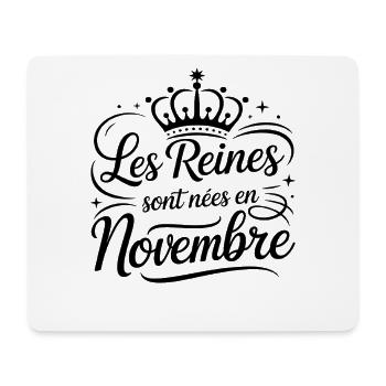 Les Reines sont nées en novembre Anniversaire - Tapis de souris (format paysage) - blanc - Devant