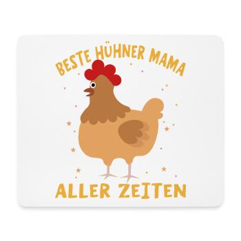 Beste Hühner Mama Aller Zeiten - Mousepad (Querformat) - Weiß - Vorne