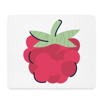Himbeere Pop Art Beere - Mousepad (Querformat) - Weiß - Vorne