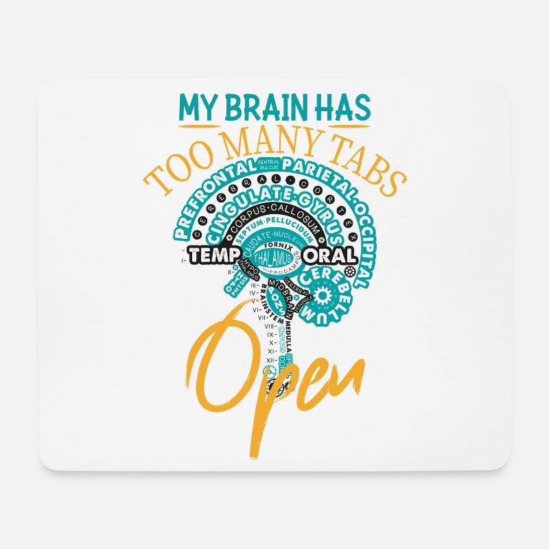 Lustiges Gehirn Anatomie - Mousepad (Querformat) - Weiß