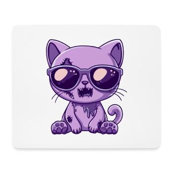 Katze Halloween - Mousepad (Querformat) - Weiß - Vorne