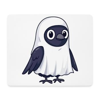 Corbeau Corbeau Halloween Fantôme - Tapis de souris (format paysage) - blanc - Devant