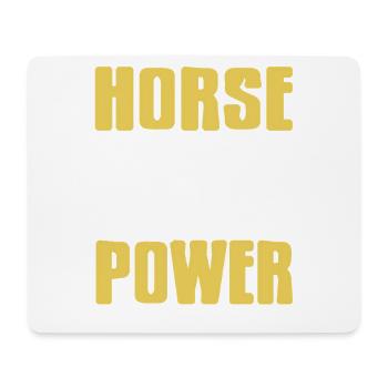 Horse Power Racing Humor for Jockey Fans - Mouse Pad (horizontal) - white - Front