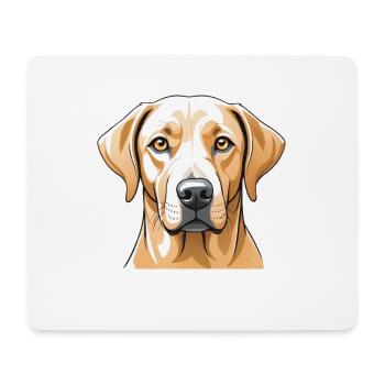 Labrador Kopfbild Illustration - Mousepad (Querformat) - Weiß - Vorne