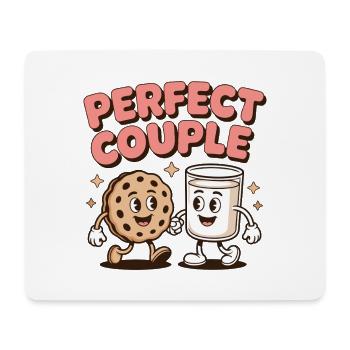 Perfect Couple Cookie Milk Duo Cartoon Art - Mousepad (Querformat) - Weiß - Vorne