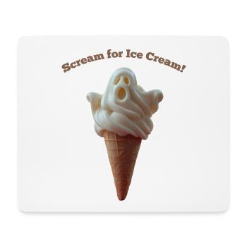 Cri pour IceCream Ghost - Tapis de souris (format paysage) - blanc - Devant