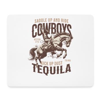  Vintage Cowboys and Tequila Shirt Retro Western - Mousepad (Querformat) - Weiß - Vorne