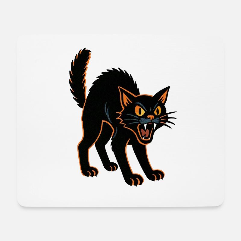 Cat Noir - Halloween - Pech - Mousepad (Querformat) - Weiß