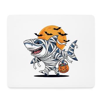 Hai Mumie Halloween Kürbis - Mousepad (Querformat) - Weiß - Vorne