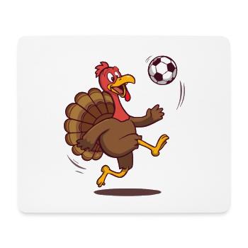 Türkei spielt Fußball Thanksgiving - Mousepad (Querformat) - Weiß - Vorne