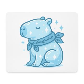 ✨ Winter Capybara – süßes Weihnachtsmotiv - Mousepad (Querformat) - Weiß - Vorne