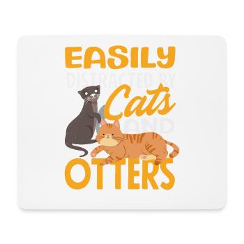 Katzen Seeotter Cartoon - Mousepad (Querformat) - Weiß - Vorne