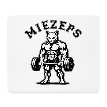 Miezeps - Muskelkater - Katze - Spruch - Mousepad (Querformat) - Weiß - Vorne