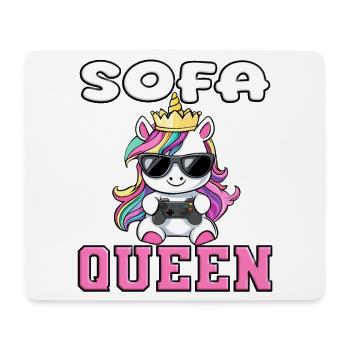 Licorne - canapé queen zocken - Tapis de souris (format paysage) - blanc - Devant