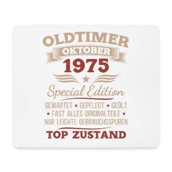 Cadeau 50ème anniversaire Voiture Ancienne Octobre 1975 - Tapis de souris (format paysage) - blanc - Devant