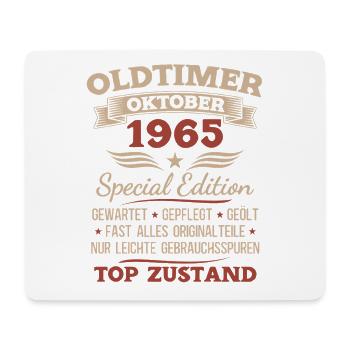 Cadeau 60ème anniversaire Voiture Ancienne Octobre 1965 - Tapis de souris (format paysage) - blanc - Devant