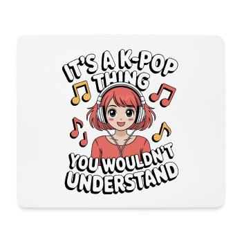 K-Pop Chose Drôle Corée Musique Anime - Tapis de souris (format paysage) - blanc - Devant
