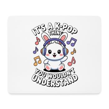 K-Pop Thing Funny Korea Music Anime - Mouse Pad (horizontal) - white - Front