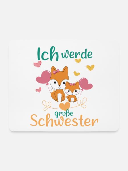 Bald Wieder Große Schwester 2026 Verkünden Füchse - Mousepad (Querformat) - Weiß